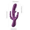 HoneyPlayBox Trilux Kinky Finger Rabbit Vibrator with Anal Beads Purple