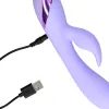 Loveline Smooth Silicone Rabbit Vibrator - Digital Lavender