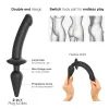 strap-on-me Semi-Realistic Switch Plug-in 2in1 Dildo & Butt Plug Black L