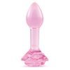 Pink Roses Glass Butt Plug Training Set