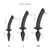 strap-on-me Semi-Realistic Switch Plug-in 2in1 Dildo & Butt Plug Black L