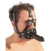 ZADO Leather Head Harness with Dildo