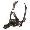 ZADO Leather Head Harness with Dildo