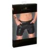 Noir Handmade H068 Mid-Length Shorts of Snake Wetlook with Back Pockets