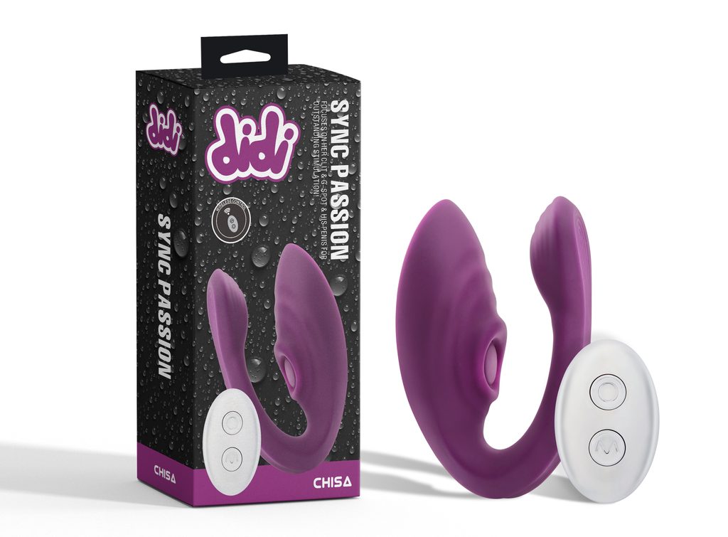 DIDI Párový vibrátor s pulzačným stimulátorom klitorisu fialový - Dalšie  stimulátory na klitoris - Sexshop Sexíčekshop.sk