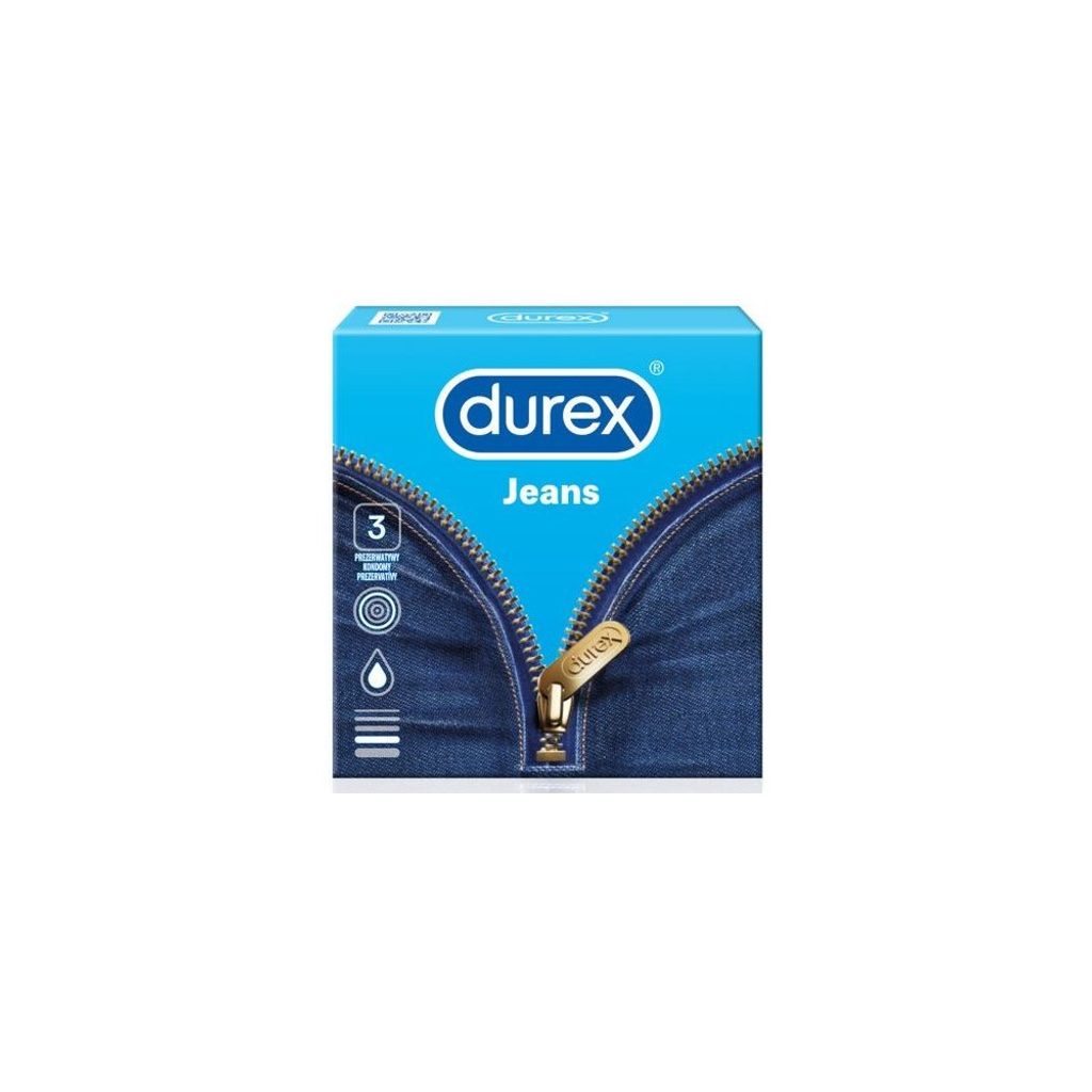 Durex Jeans 3 ks - Classic condoms - Sexshop Prague