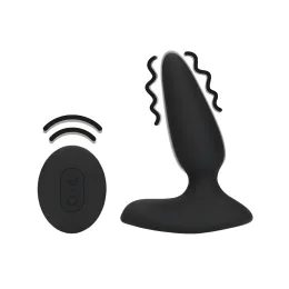 Loveline Smooth Vibrating Anal Plug with Remote Control