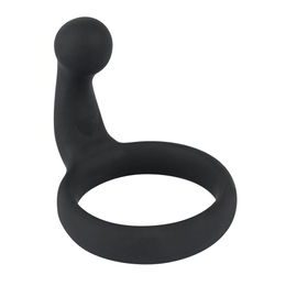 Black Velvets erection ring with stimulator