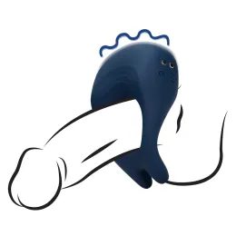 Loveline Pointed Vibrating Cock Ring - Baltic Blue