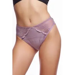 MyFemini Majtki menstruacyjne z koronką, fioletowe