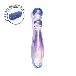 Biird Cecii Violet – Luxury Glass Massage Wand and Dildo (16 × 3 cm)