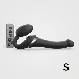 Strap-on-me S – pripínací vibrátor s tlakovou vlnou (čierny)