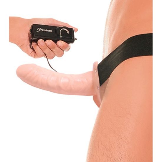 Fetish Fantasy For Him or Her Vibrating Hollow Strap On