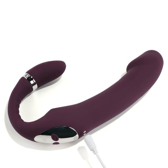 Tracy's Dog C Shape Double-Ended Dildo Vibrator Purple