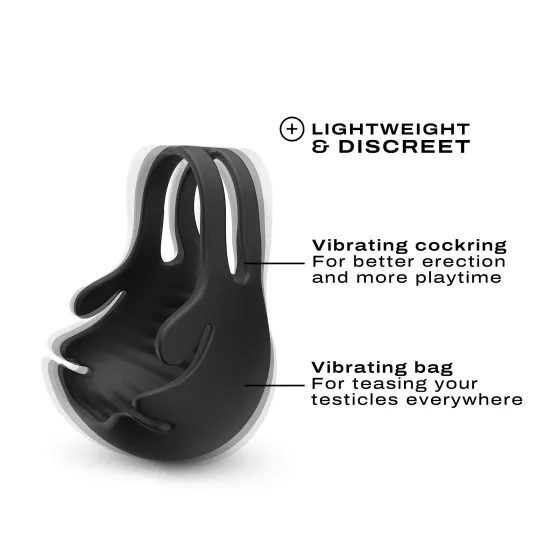 Dorcel Fun Bag Vibrating Cockring and Testicle Stimulator Black