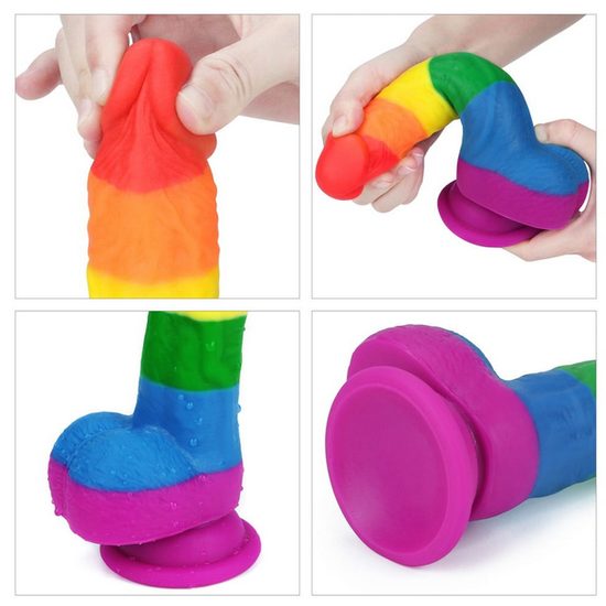 Lovetoy PRIDER LGBT rainbow dildo 8"