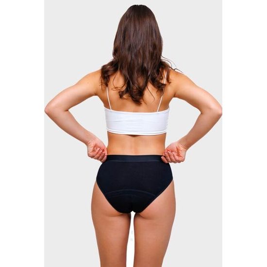MyFemini Menstruační kalhotky klasické bambusové, střední menstruace (černé)