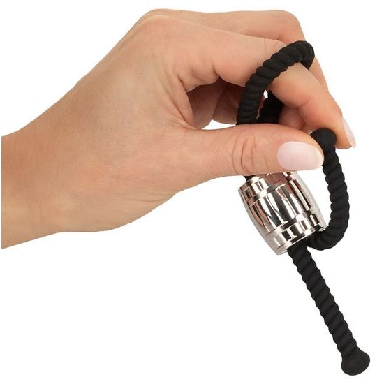 Rebel Heavy Rope Cock Strap Black
