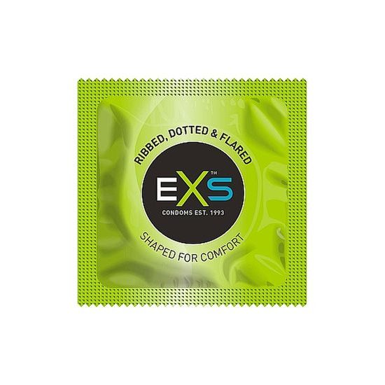 EXS Comfy Fit Ribbed and Dotted Condoms 12 ks