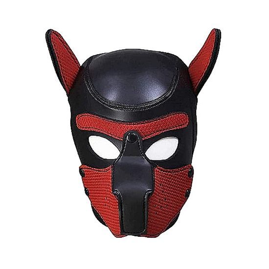 Dog Mask Ouch! Puppy Play Puppy Hood red