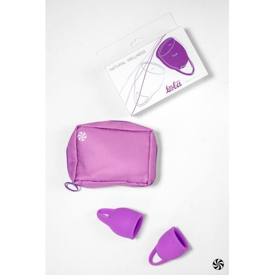 Lola Games Sada menstruačních kalíšků Natural Wellness Červená Pivoňka 2 ks