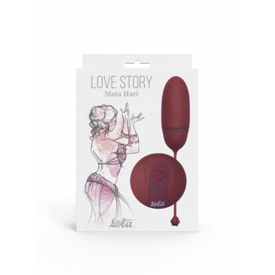 Lola Games Love Story Mata Hari wine red Vibrační vajíčko na dálkové ovládání