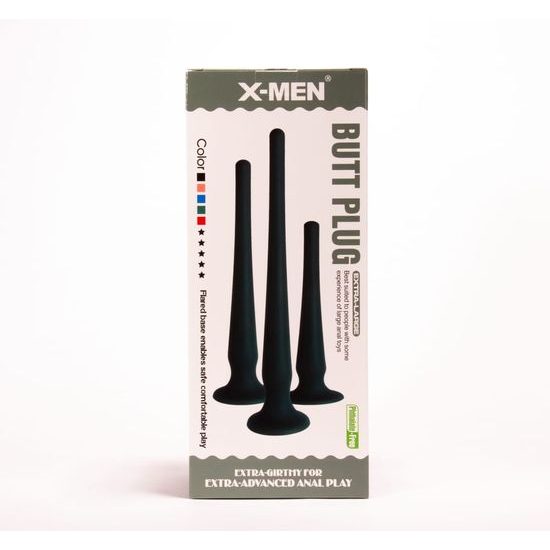 X MEN Butt Plug Size M Black 40cm