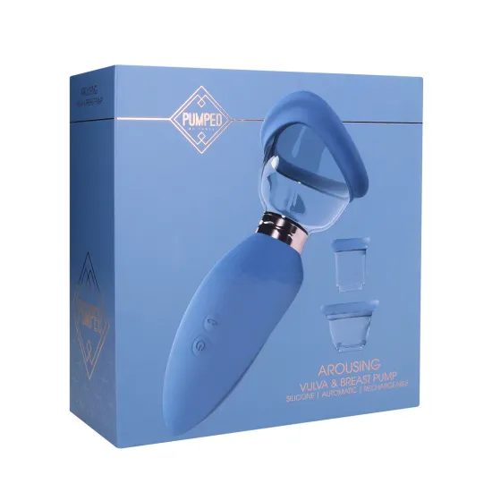 Arousing - Rechargeable Vulva and Breast Pump, blue