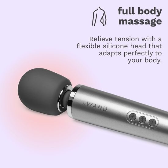 Le Wand Wiederaufladbarer Massager – Luxuriöser Massagekopf Grau