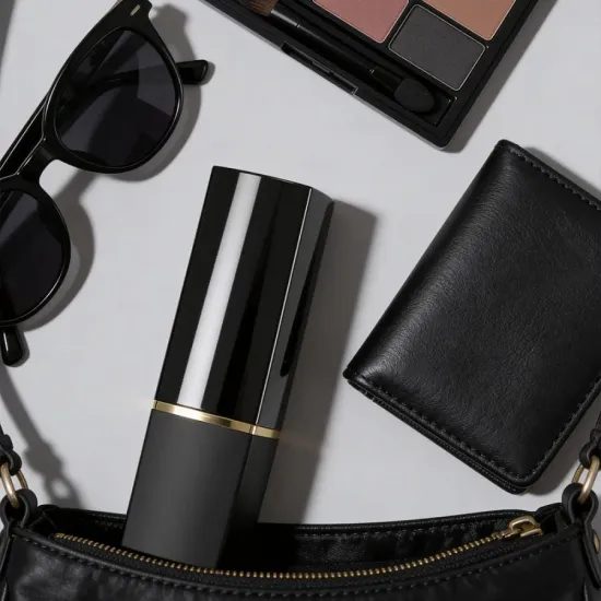 Womanizer Beauty - въздушновълнова клиторстимулираща играчка във форма на червило (черна)