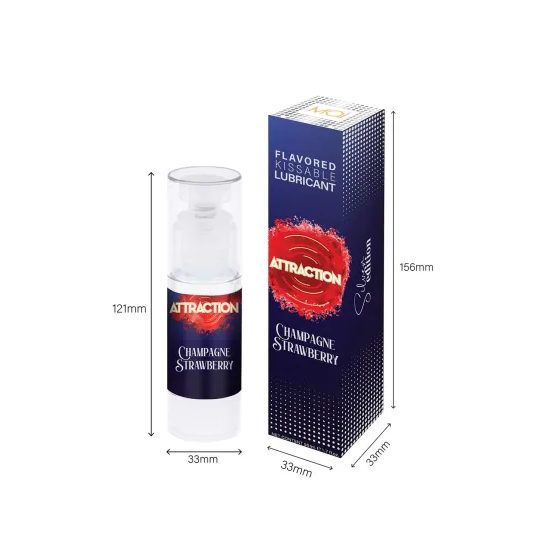 Mai Attraction Kissable Lubricant Champagne Strawberry Flavor 50Ml