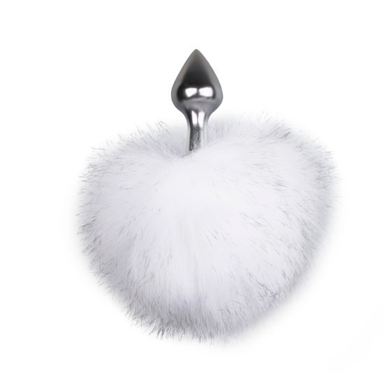 Easytoys Bunny Tail Plug No. 1 - Silver/White