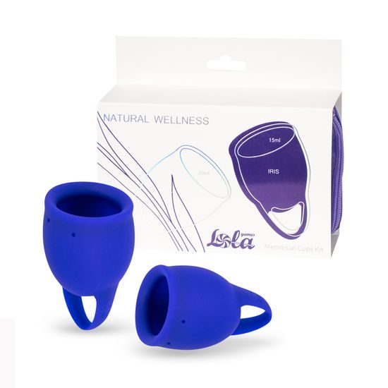 Lola Games Sada menstruačních kalíšků Natural Wellness 2 ks modrý