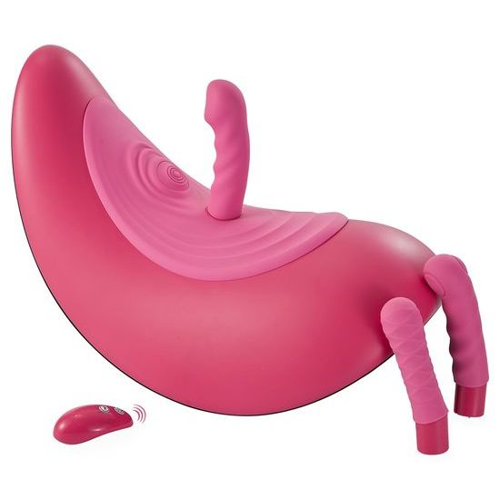 VibePad Rideon pulzující houpačka pro stimulaci G bodu a klitorisu růžová