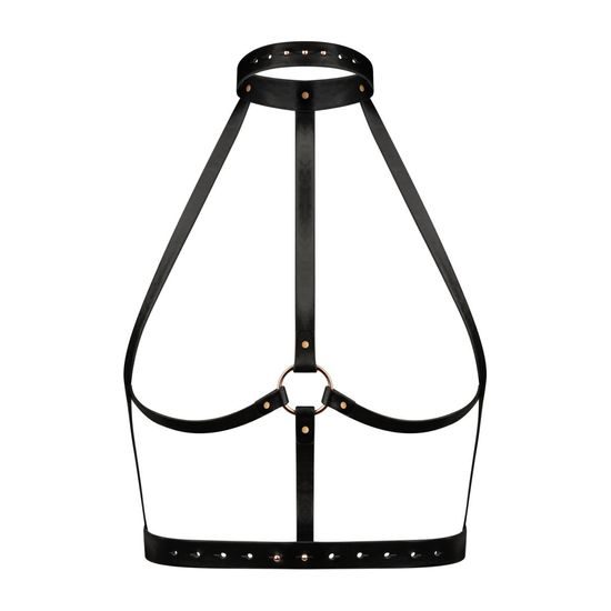 Rosy Gold body harness black / rose gold