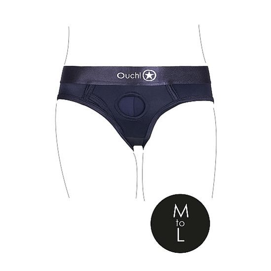 Ouch! Vibrating Strap-on High-cut Brief M/L