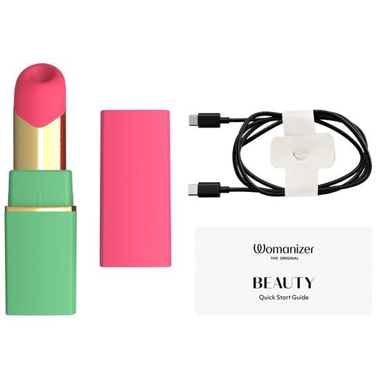 Womanizer Beauty - стимулатор за клитор с въздушни вълни във формата на червило (зелен)
