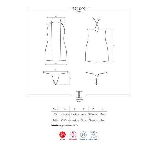 Šaty Obsessive 824-DRE dress