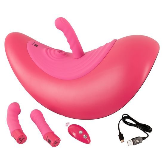 VibePad Rideon pulzující houpačka pro stimulaci G bodu a klitorisu růžová
