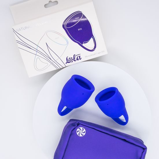 Lola Games Sada menstruačních kalíšků Natural Wellness 2 ks modrý