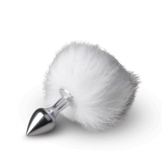 Easytoys Bunny Tail Plug No. 1 - Silver/White