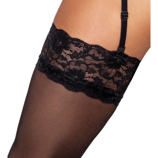 Cottelli LEGWEAR crne čarape za haltere 20 DEN