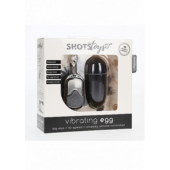 Shots Toys 10 Speed Remote Vibrating Egg Big Black