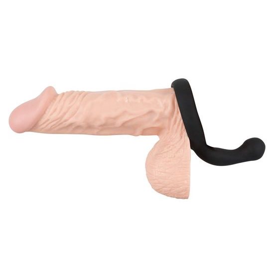 Black Velvets erection ring with stimulator