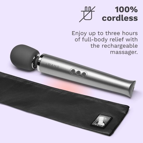 Le Wand Wiederaufladbarer Massager – Luxuriöser Massagekopf Grau