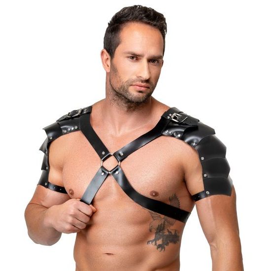 ZADO Herren-Leder-Brustharness mit Schulterpolstern S–L