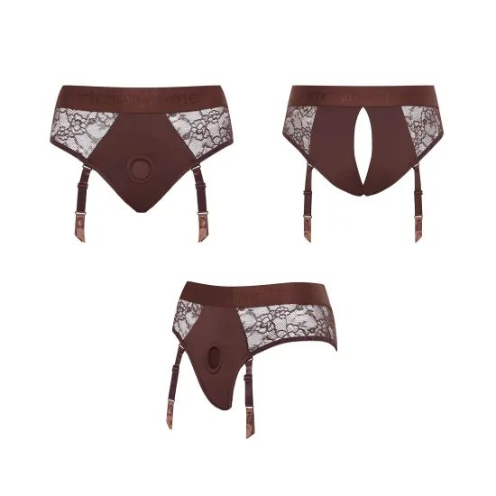 Strap-on-me harness Lingerie Diva Popruh na strap-on čokoládový