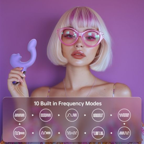 Magic Motion Magic Ponder Licking Dual Stimulation Vibrator App Controlled Purple