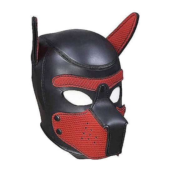 Dog Mask Ouch! Puppy Play Puppy Hood red