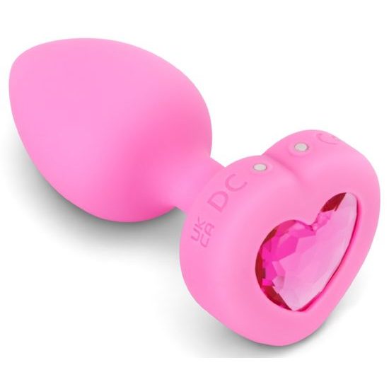 b-Vibe Vibrating Heart Plug S/M Pink